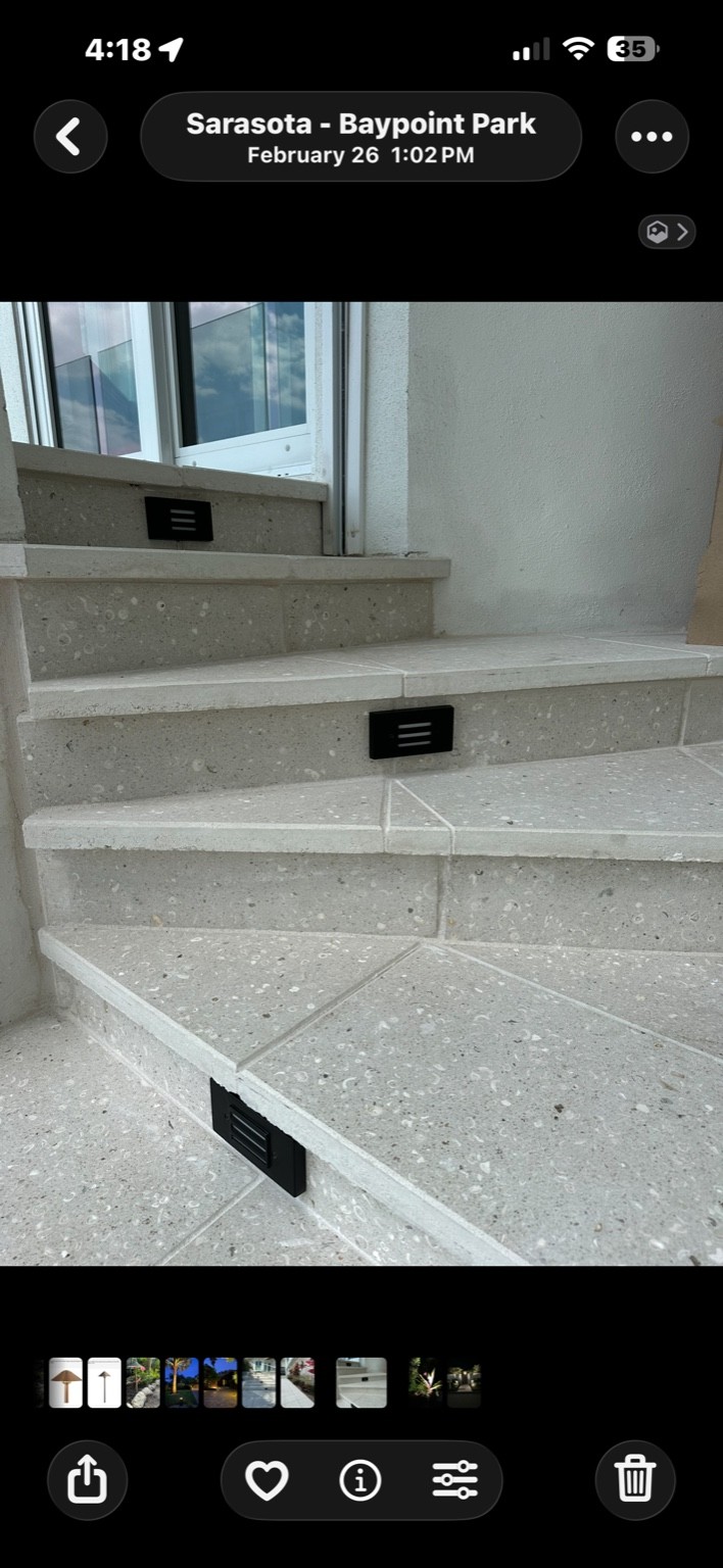 Step and deck lighting installation
